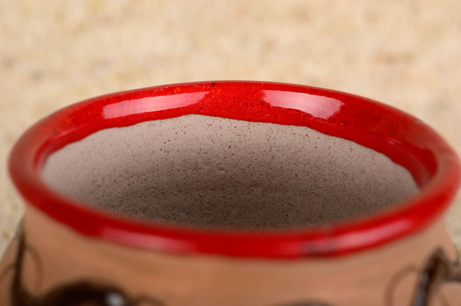 Handmade Keramik Zuckerdose Geschirr aus Ton Geschenk Idee 170 ml für Küche foto 2
