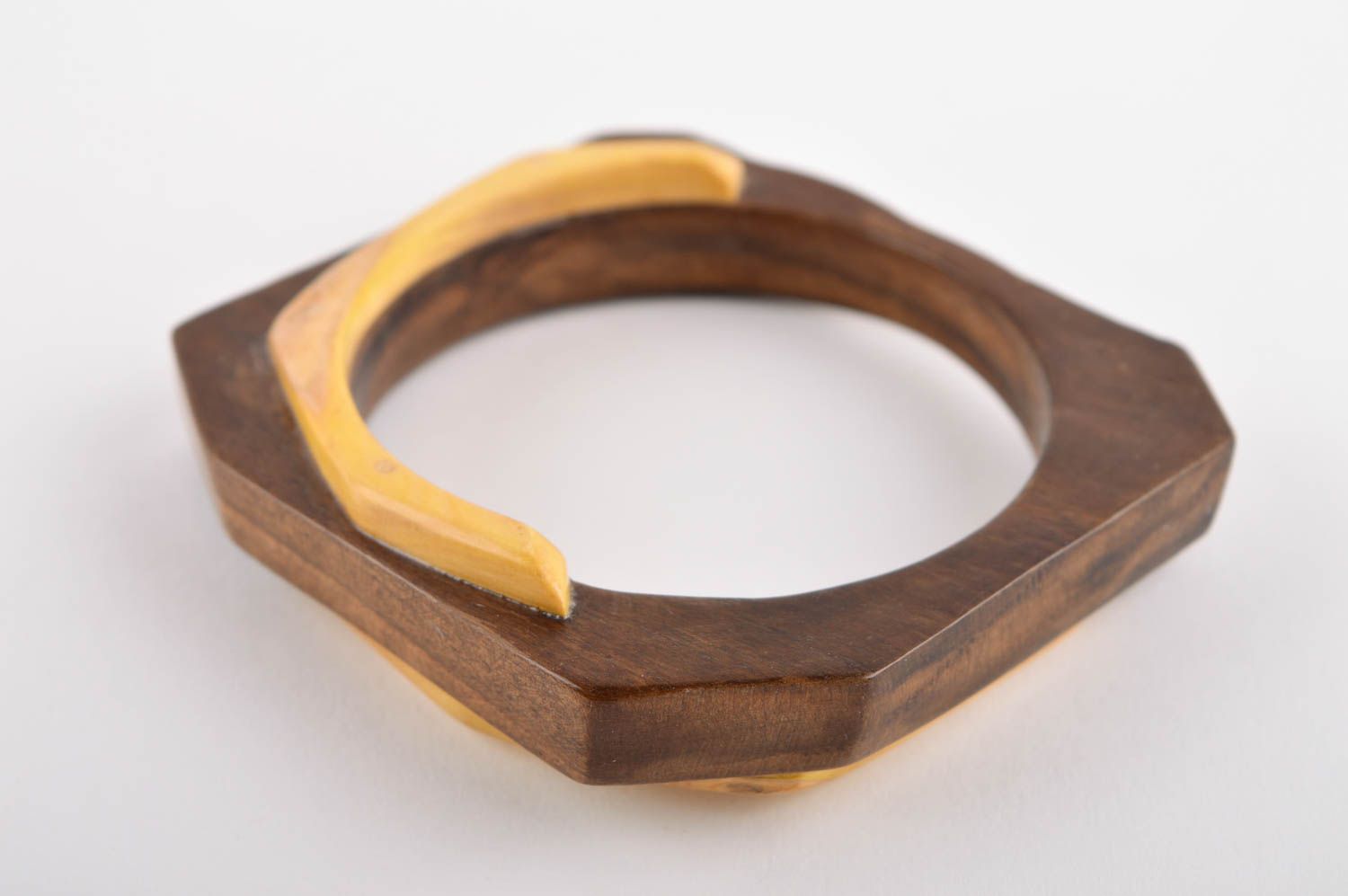 Украшение из дерева ручной работы деревянный браслет элитная бижутерия фото 4