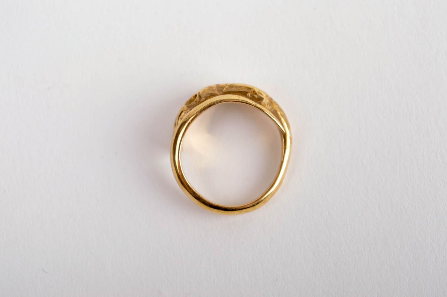 Handmade metal ring stylish designer ring brass beautiful accessory gift for her photo 5