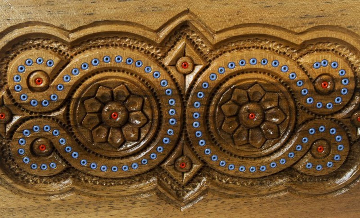Scatola di legno fatta a mano Cofanetto intarsiato Scrigno con intarsi foto 4