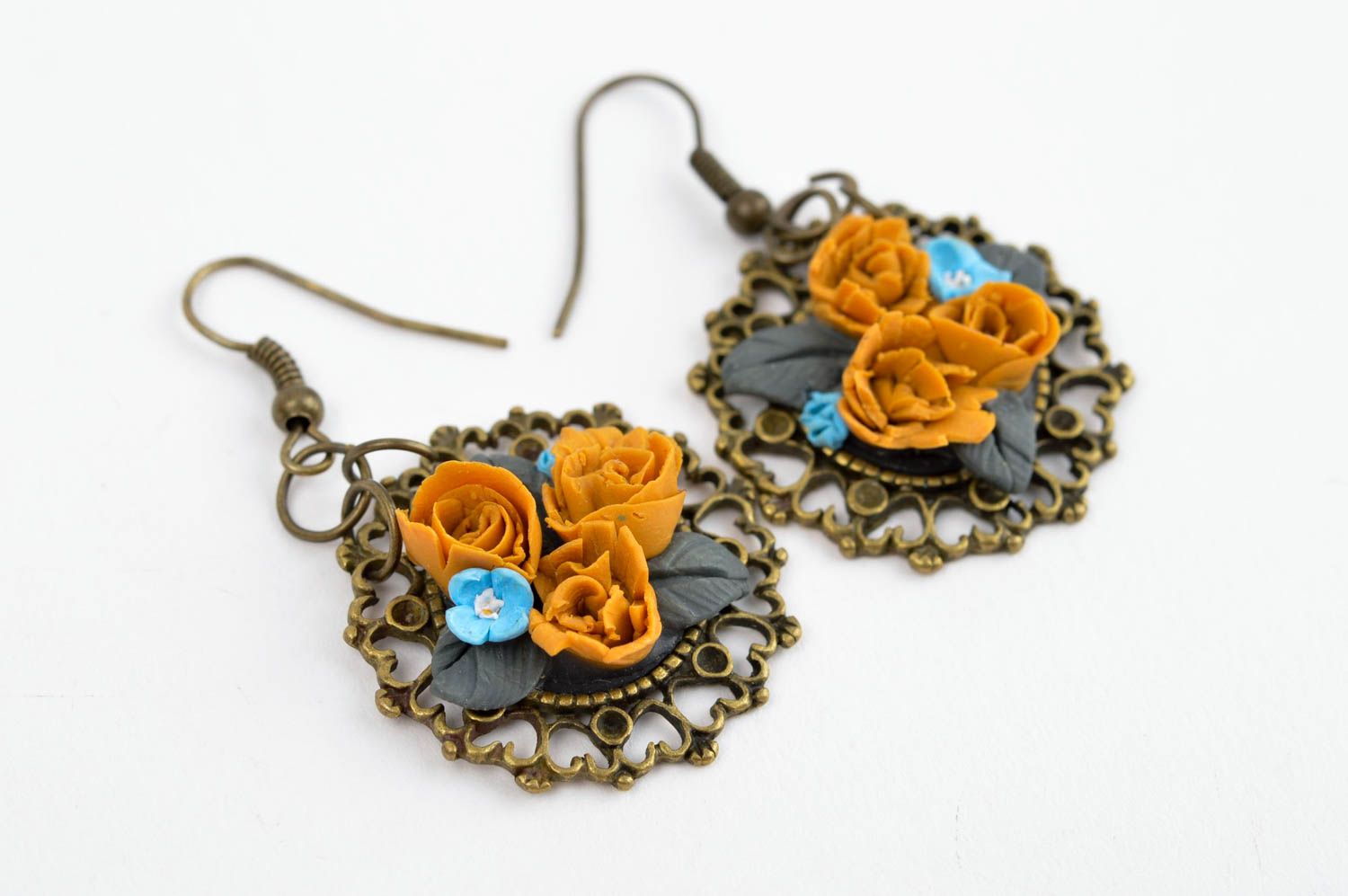 Beautiful handmade jewelry stylish cute accessory designer unusual earrings  photo 3