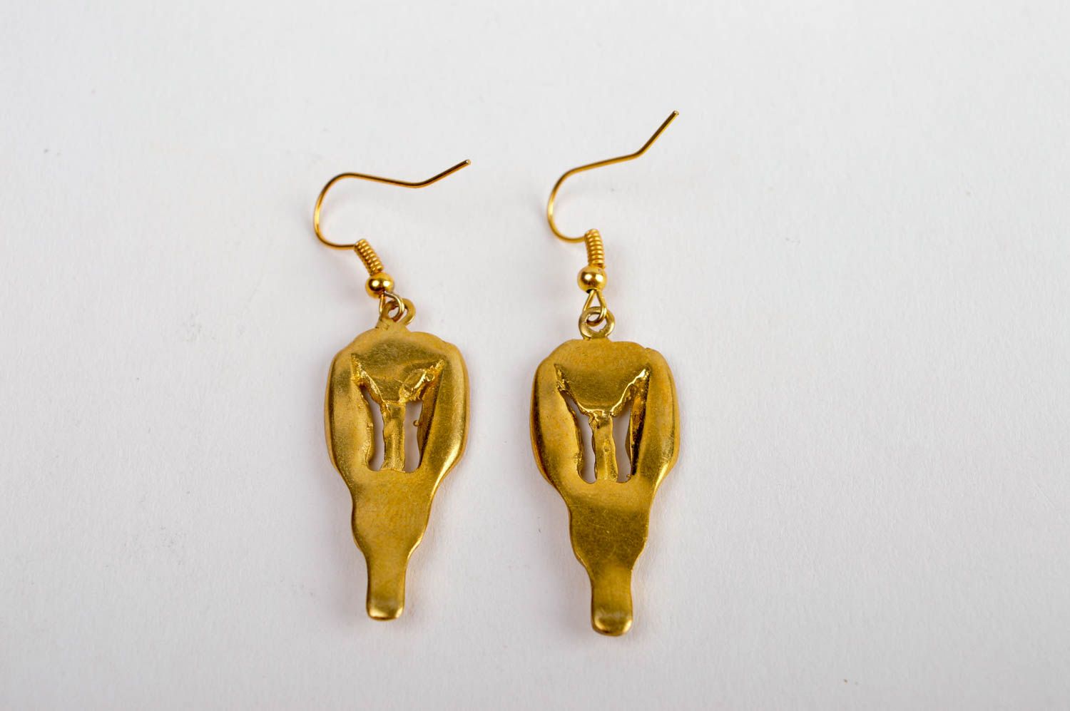 Metall Schmuck handmade ungewöhnlich lange Ohrhänger Ohrringe für Damen schön foto 4