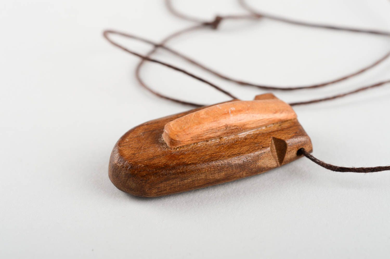 Unusual handmade wooden pendant wood craft ideas fashion neck accessories photo 4