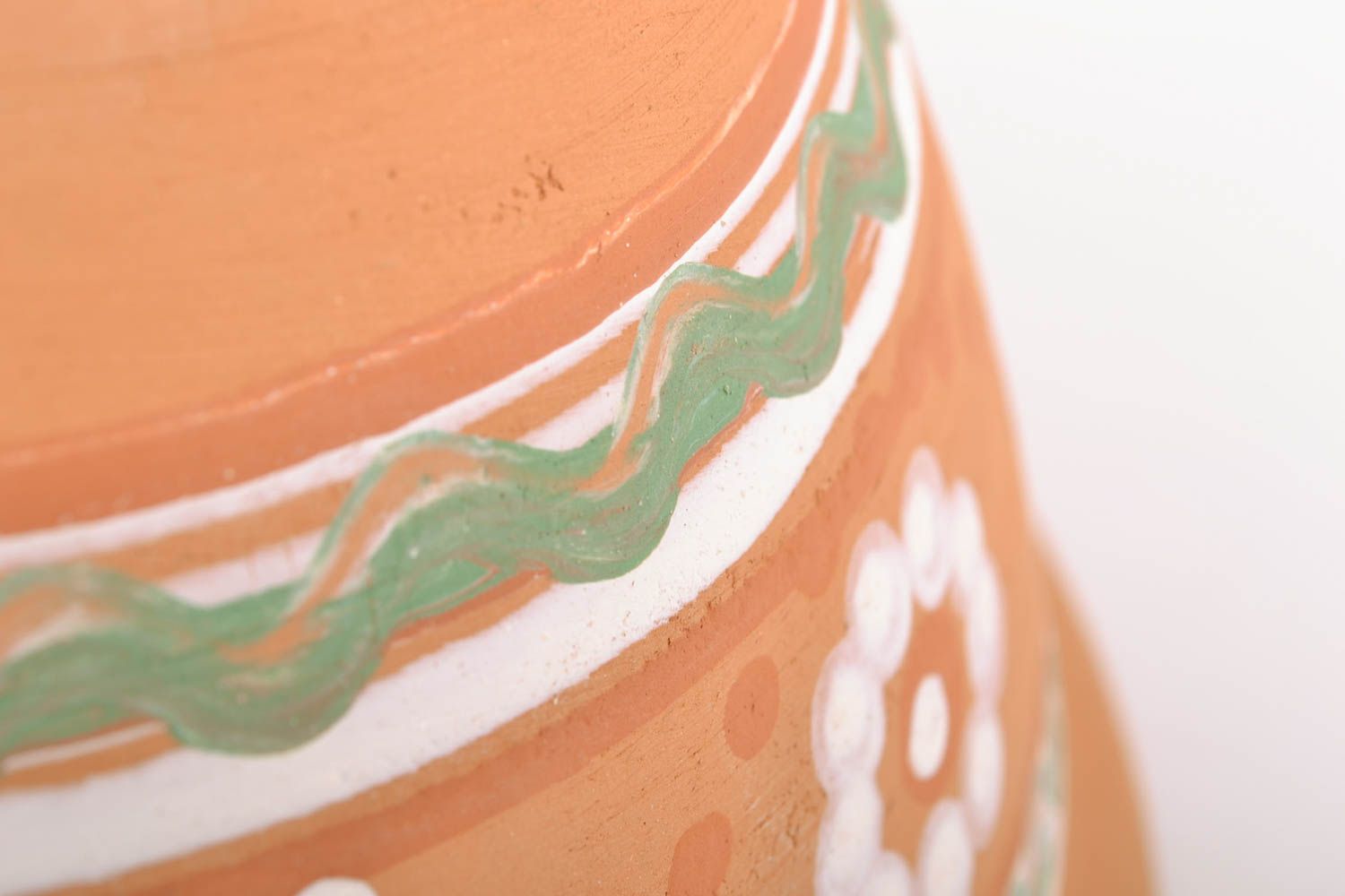 Bol céramique peint profond fait main ornementé original style ethnique photo 5