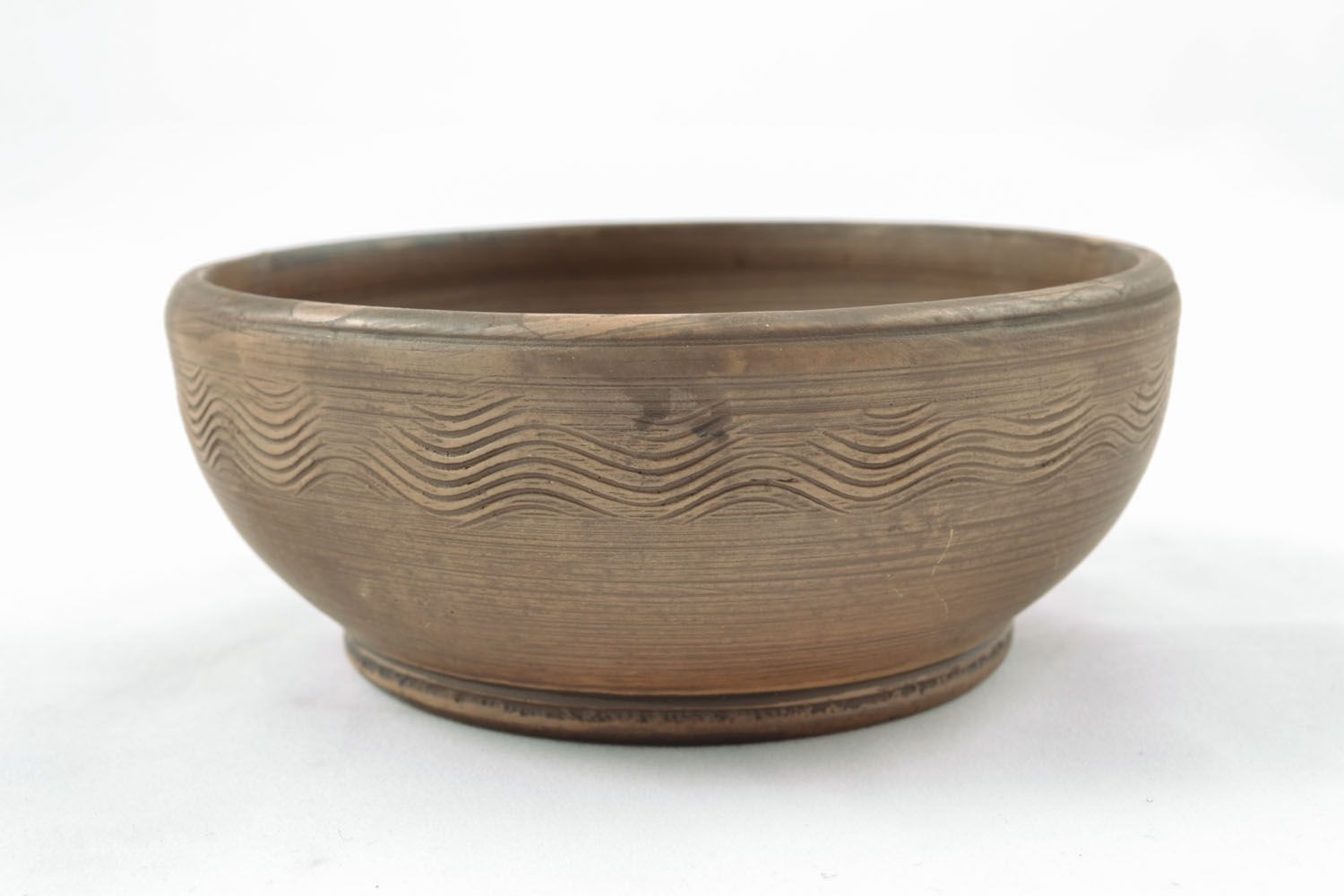5,5 7 oz brown ceramic serving handmade snack bowl 0,77 lb photo 1
