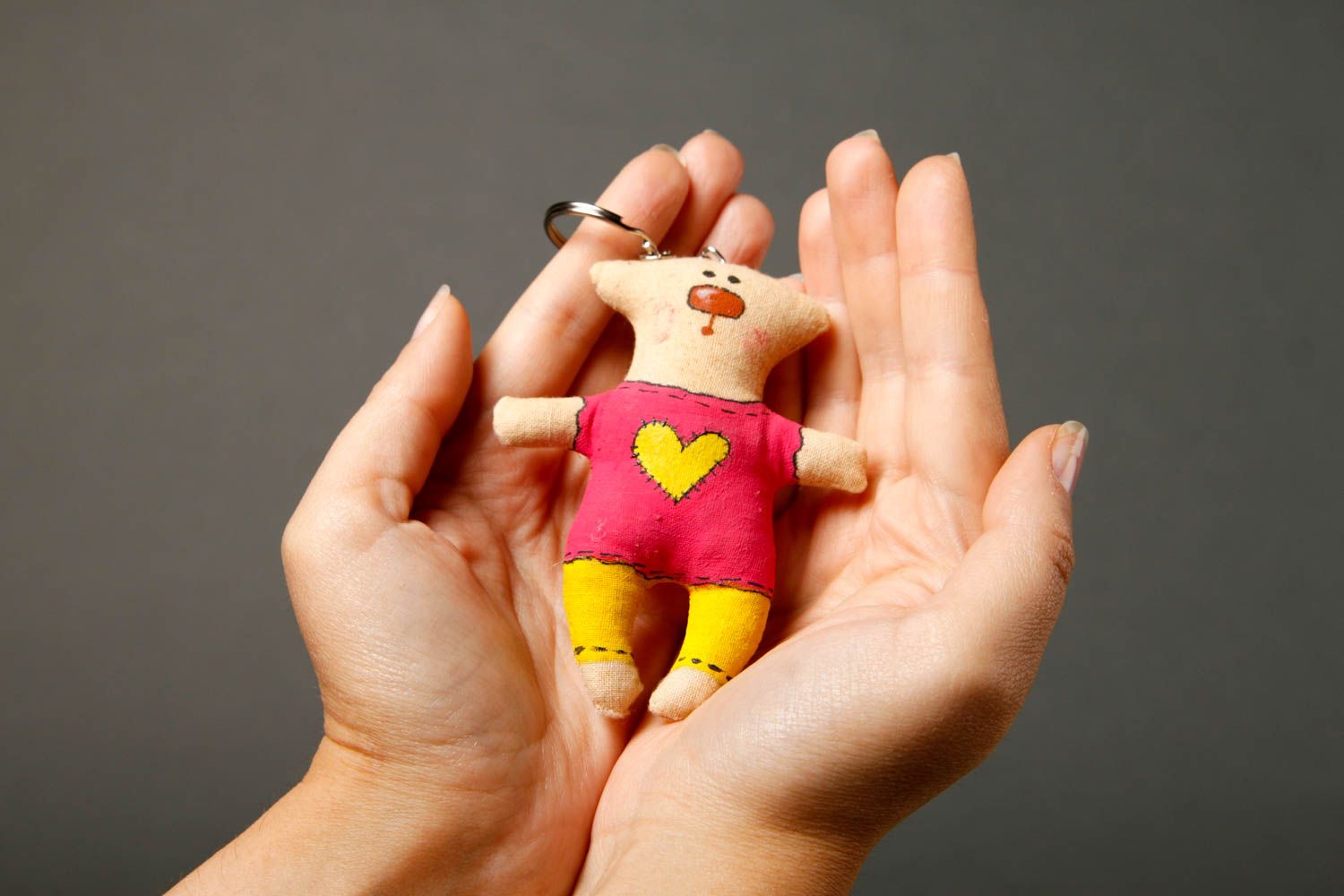 Handmade Schlüsselanhänger Puppe Bärchen Schlüssel Schmuck Anhänger für Handy  foto 2