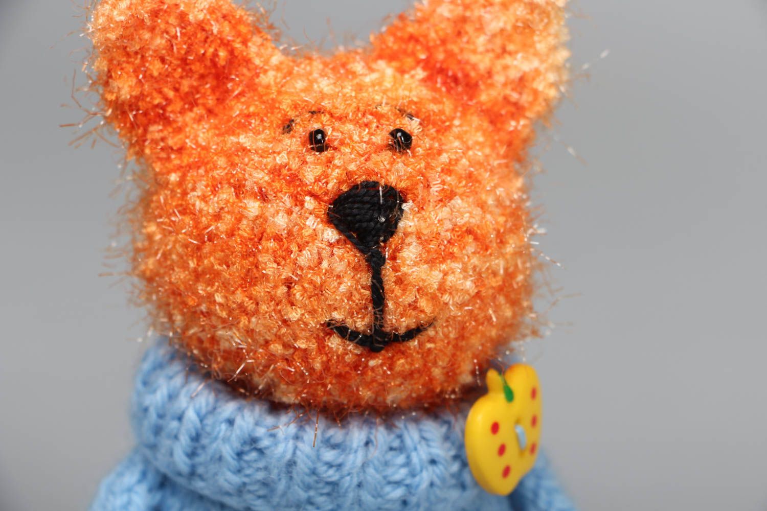 Nice knitted toy Red Cat photo 2
