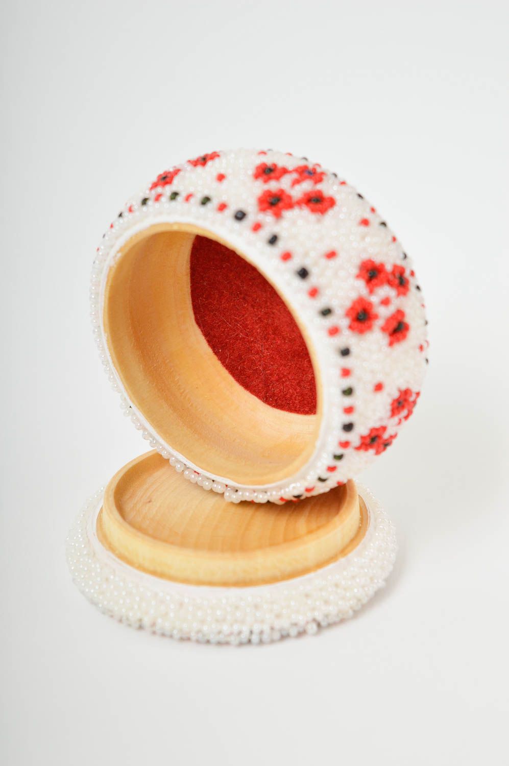 Шкатулка для украшений шкатулка ручной работы деревянная шкатулка с бисером фото 4