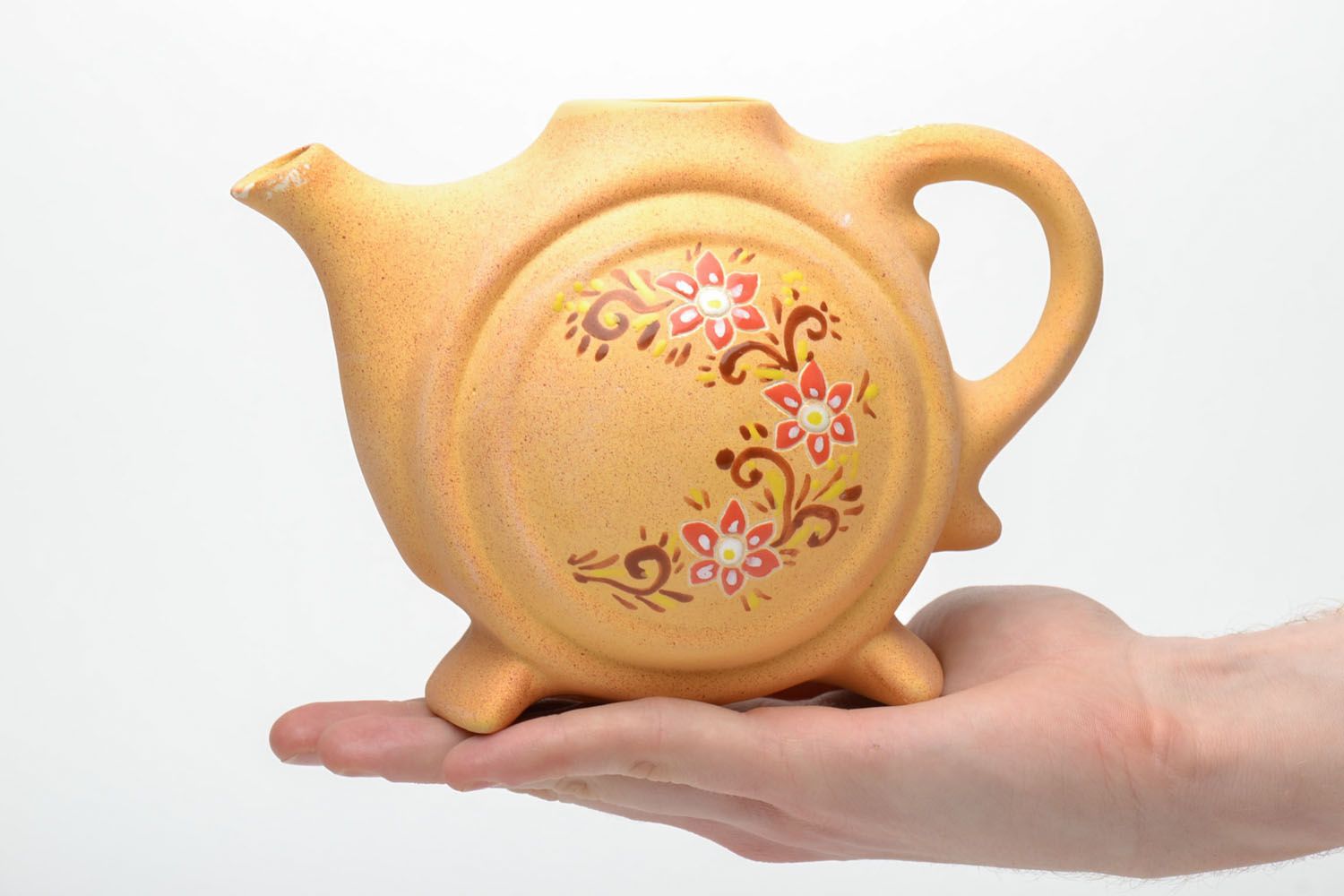 Ceramic teapot with painting photo 5
