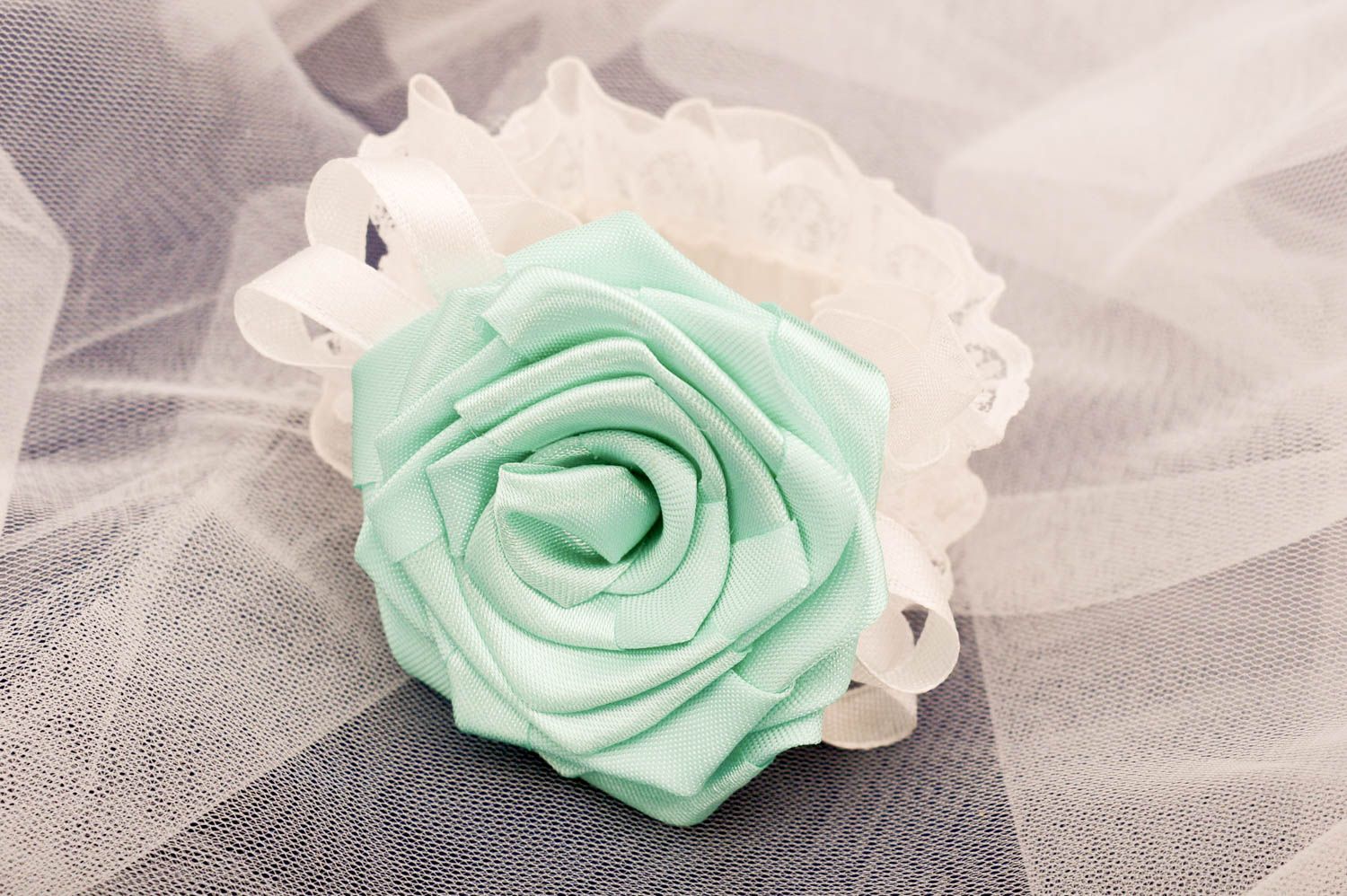 Pulsera para boda hecha a mano con flor decoración nupcial accesorio de boda foto 1