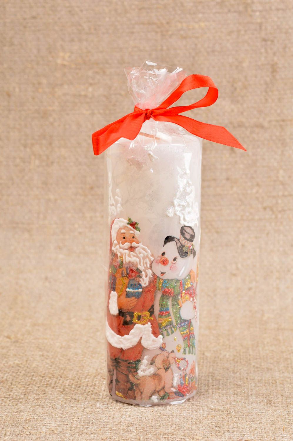 Vela de parafina artesanal elemento decorativo navideño regalo original foto 2