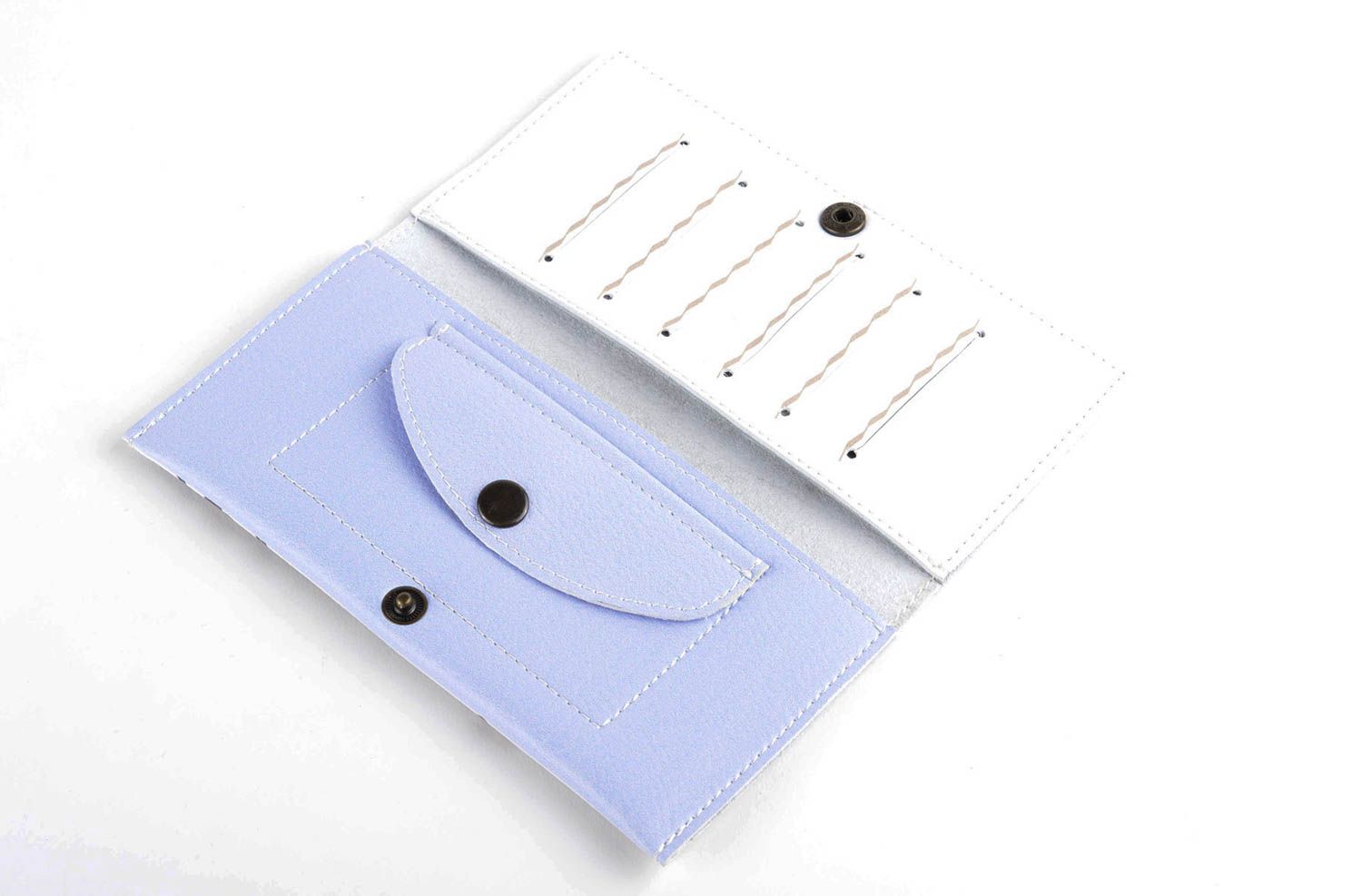 Billetera de cuero estampado hecha a mano cartera de mujer accesorio de moda  foto 3