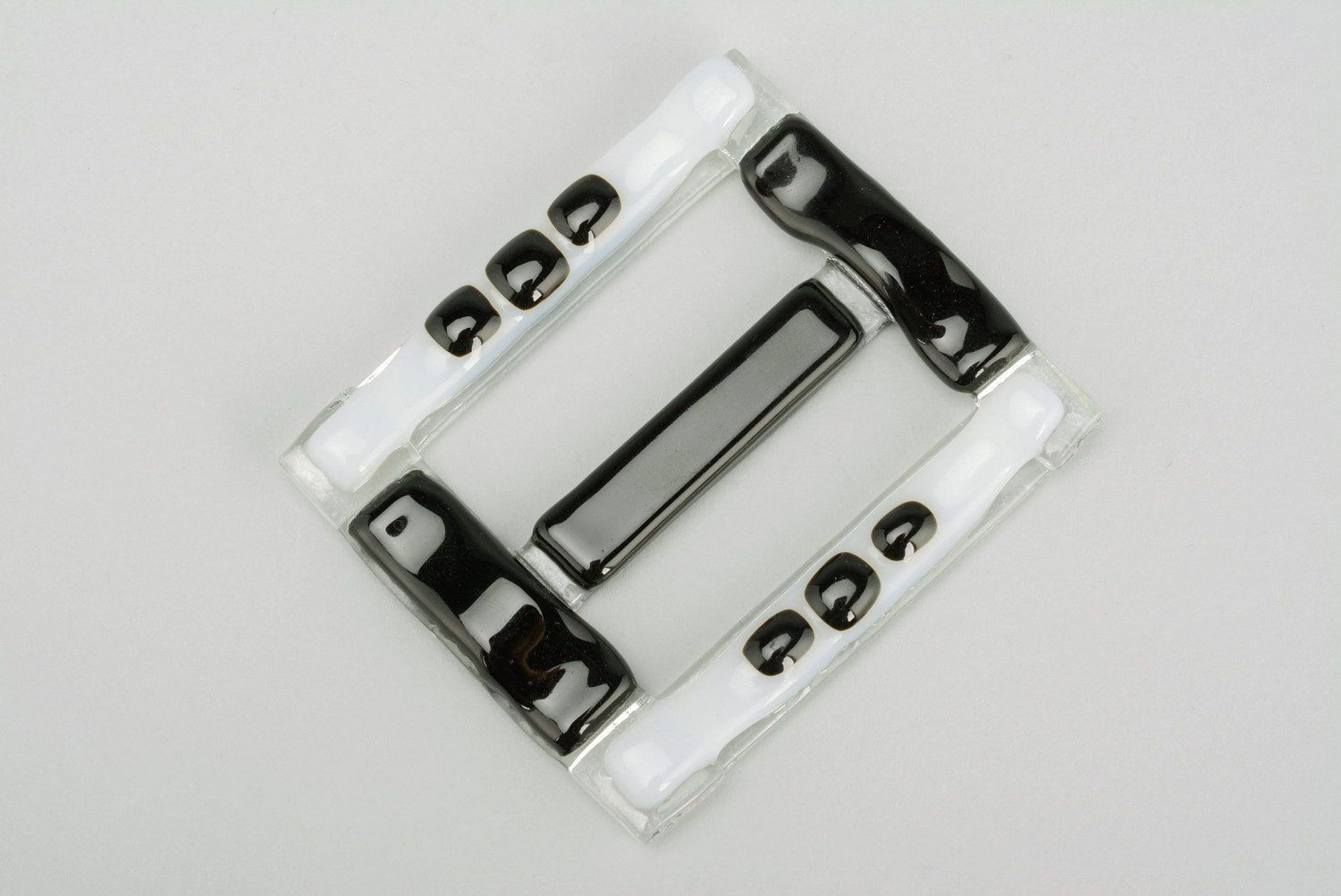 Cabide para lenços Domino de fusão de vidro. foto 2