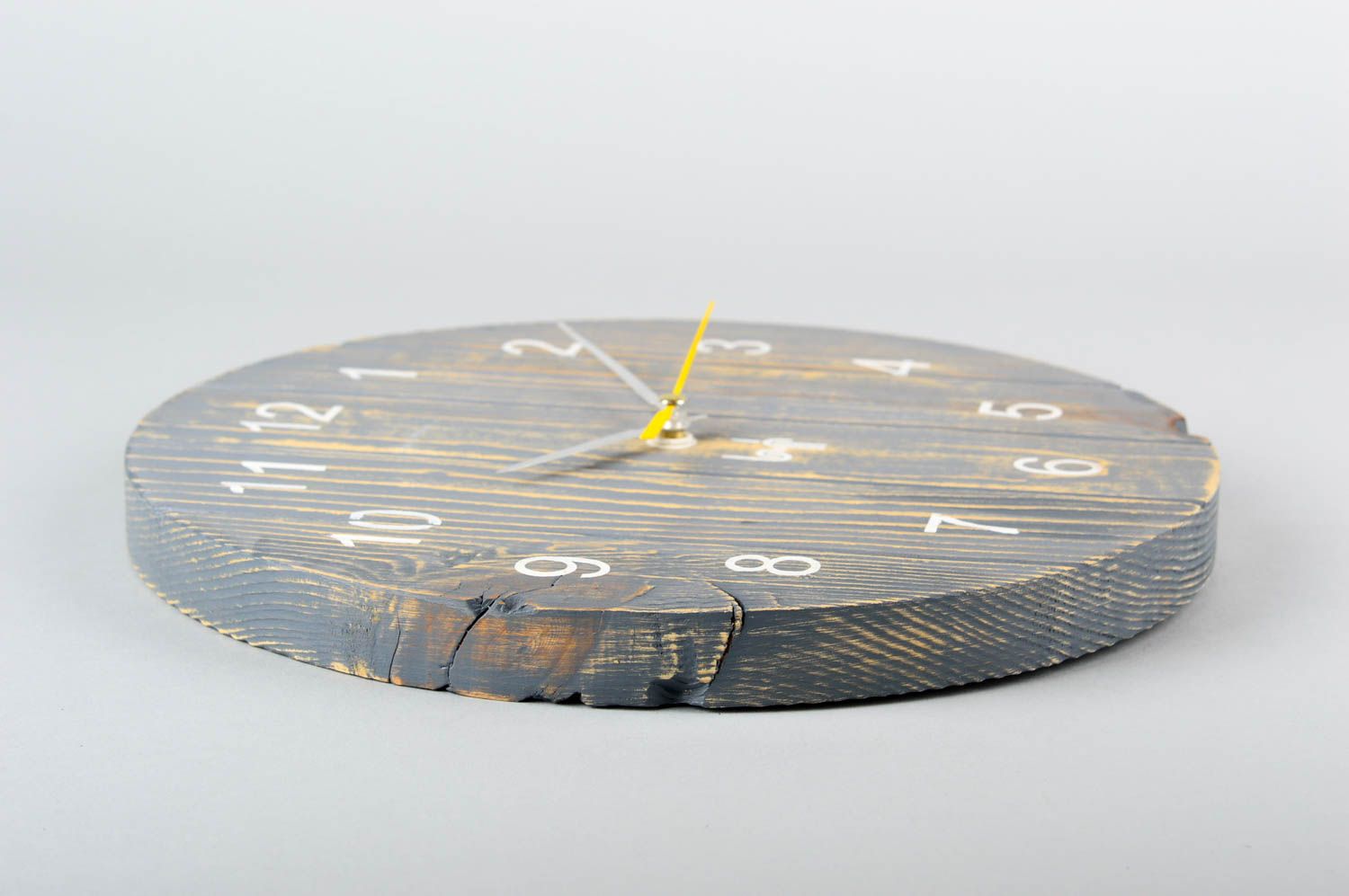 Деревянные часы ручной работы настенные часы авторские необычные часы для кухни фото 3