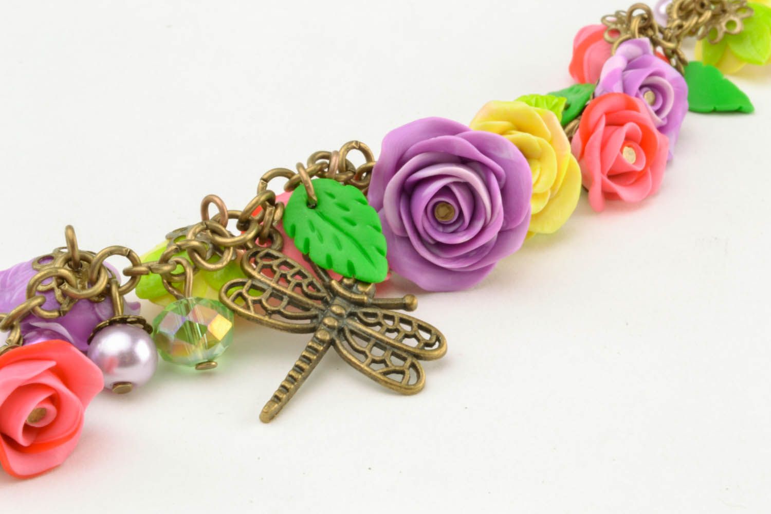 Bracelet with flower charms photo 6