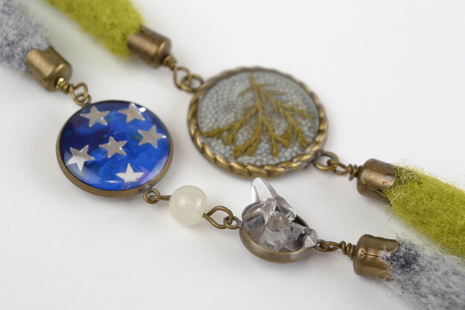 Handmade bracelet designer jewelry felt wool bracelet for women gifts for her photo 9