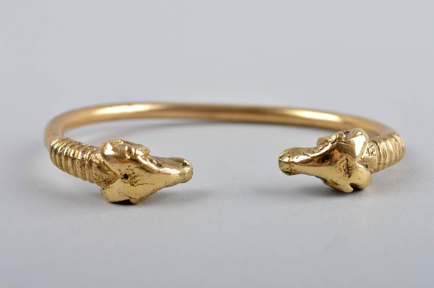 Handmade wrist bracelet unusual brass bracelet stylish metal jewelry gift photo 3