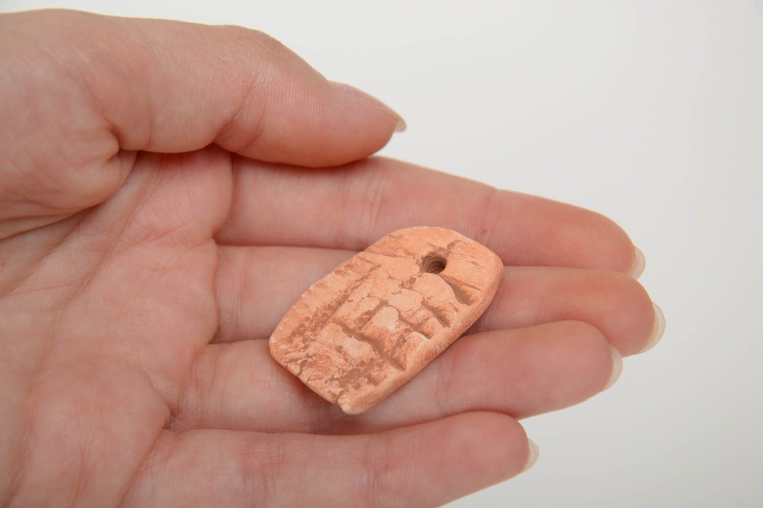 Unusual beautiful craft blank for DIY clay pendant designer jewelry making photo 5