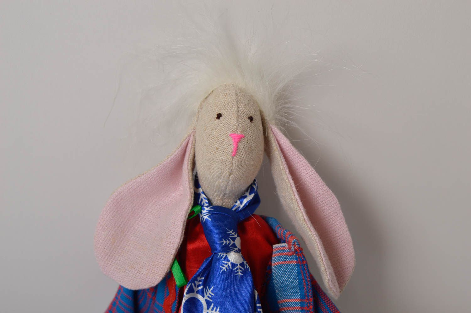 Juguete decorativo muñeco de trapo regalo para niño conejito artesanal foto 4