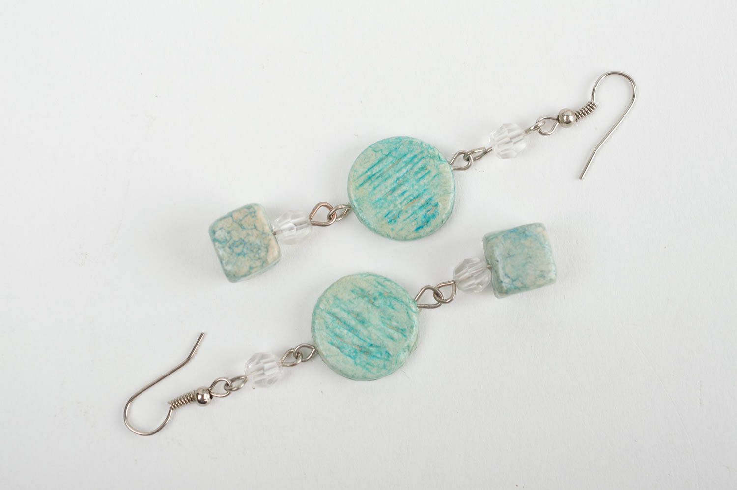 Beautiful handmade plastic earrings cool earrings design beautiful jewellery photo 4