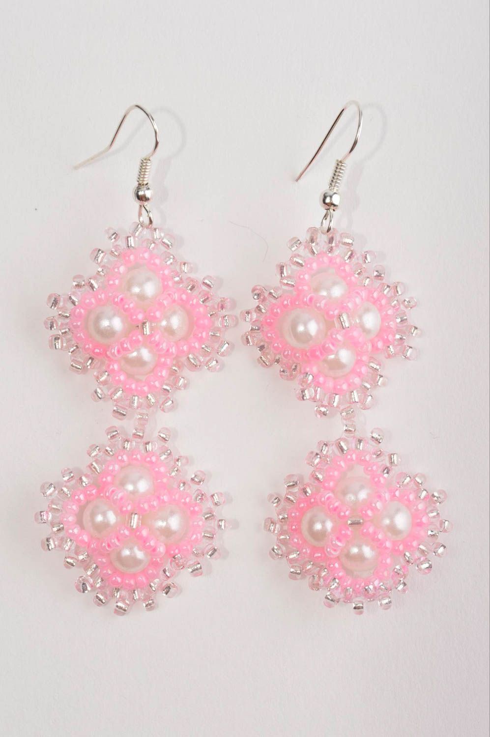 Pendientes de moda de color rosa bisuteria artesanal regalo original para mujer foto 2