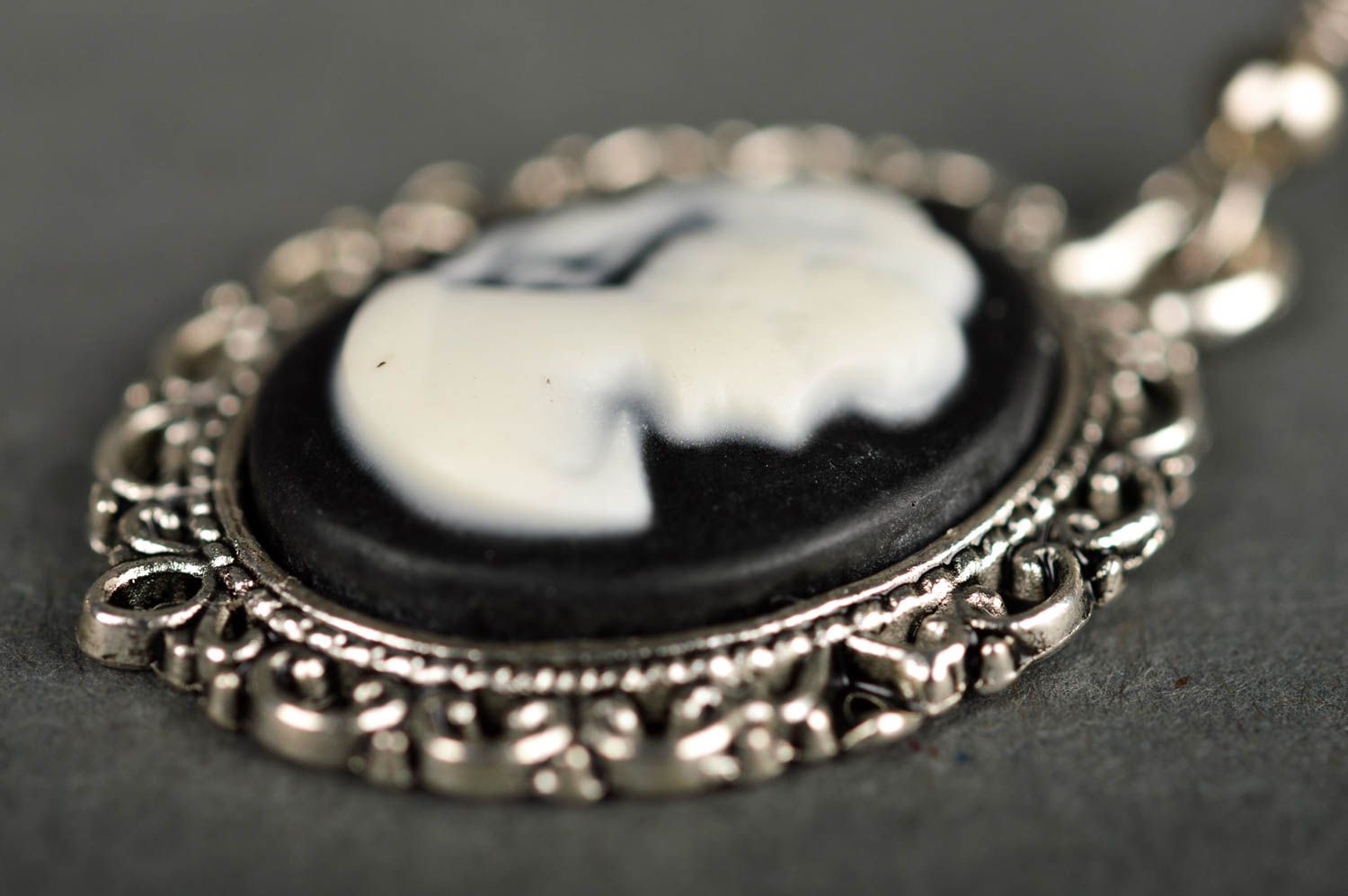 Handmade accessories pendant with cameo vintage necklace handmade gift fashion   photo 3