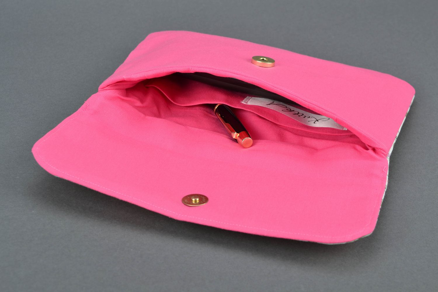 Клатч из ткани ручной работы Розы и бабочки фото 3