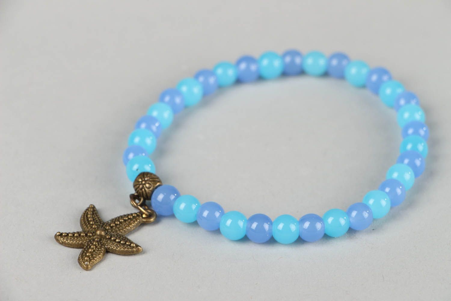 Bracelet made of glass beads Starfish photo 3