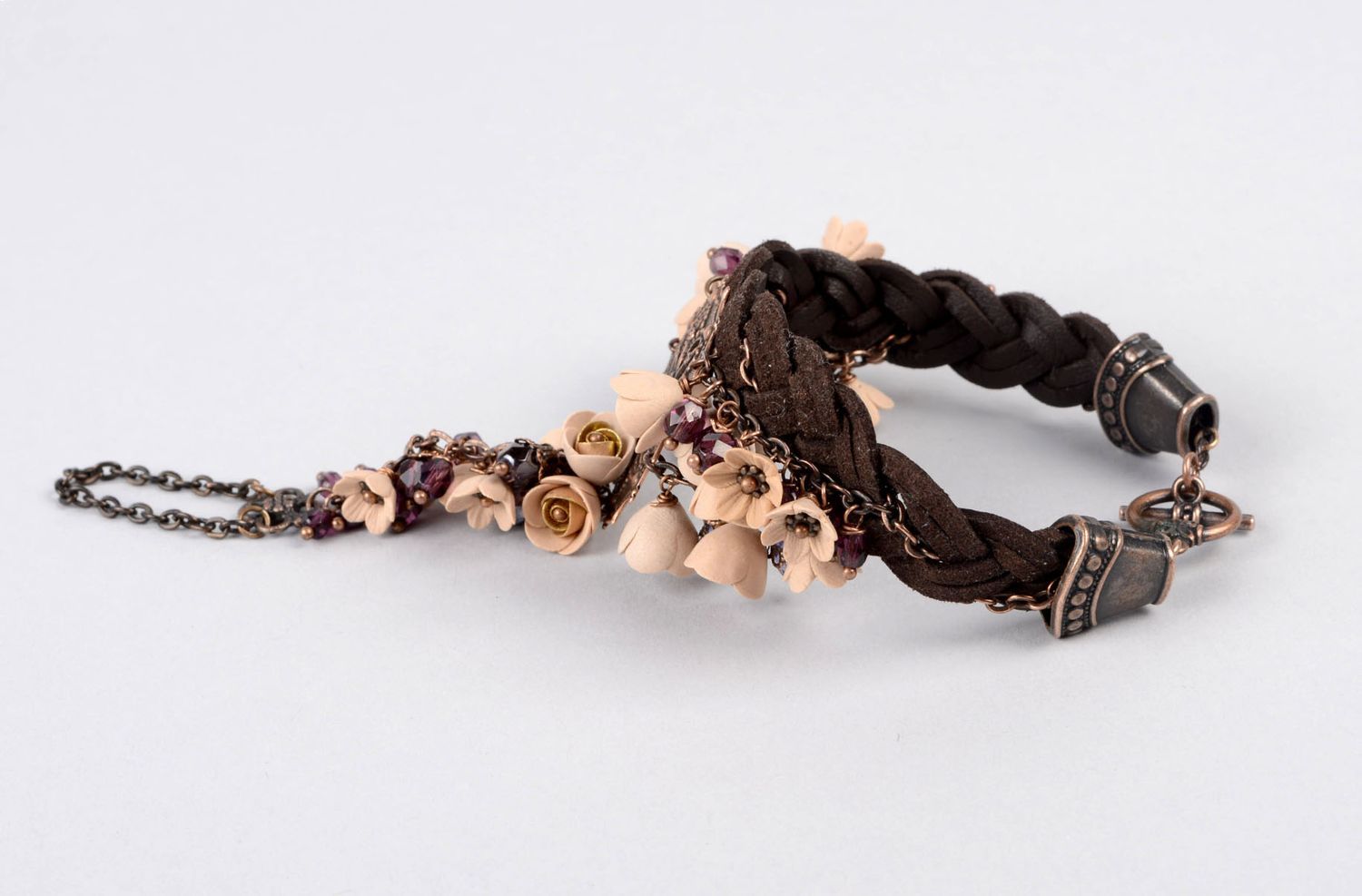 Handmade bracelet designer bracelet for women unusual bracelet with ring photo 1