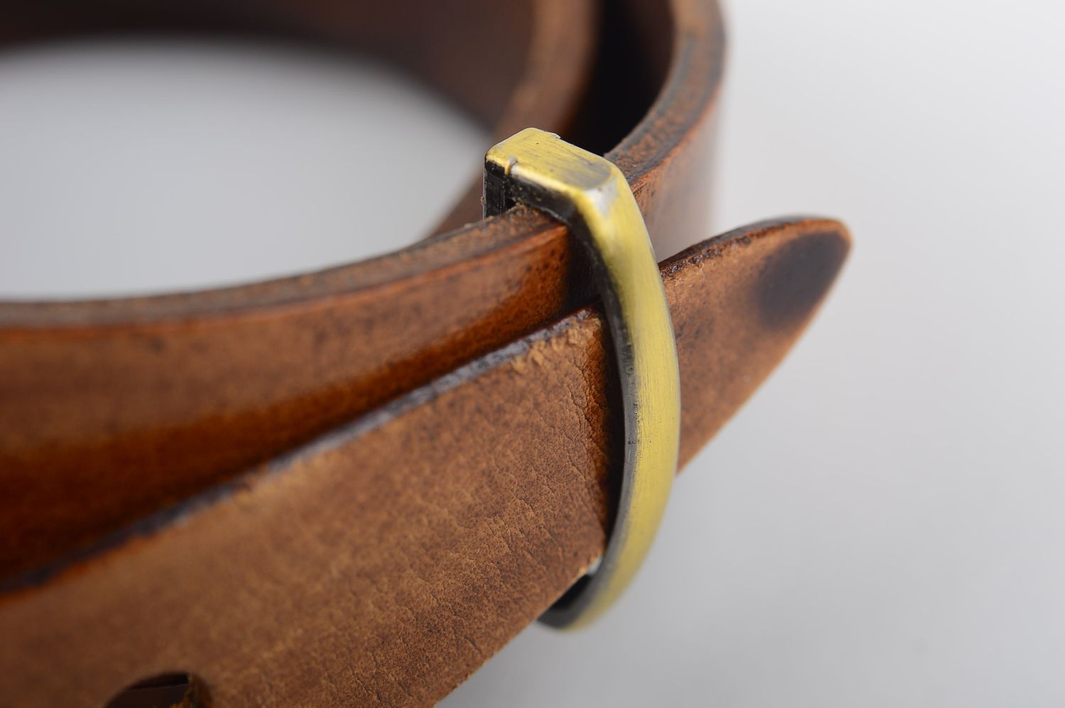 Handmade braunes Leder Armband Designer Schmuck Accessoire für Männer Gürtel foto 5