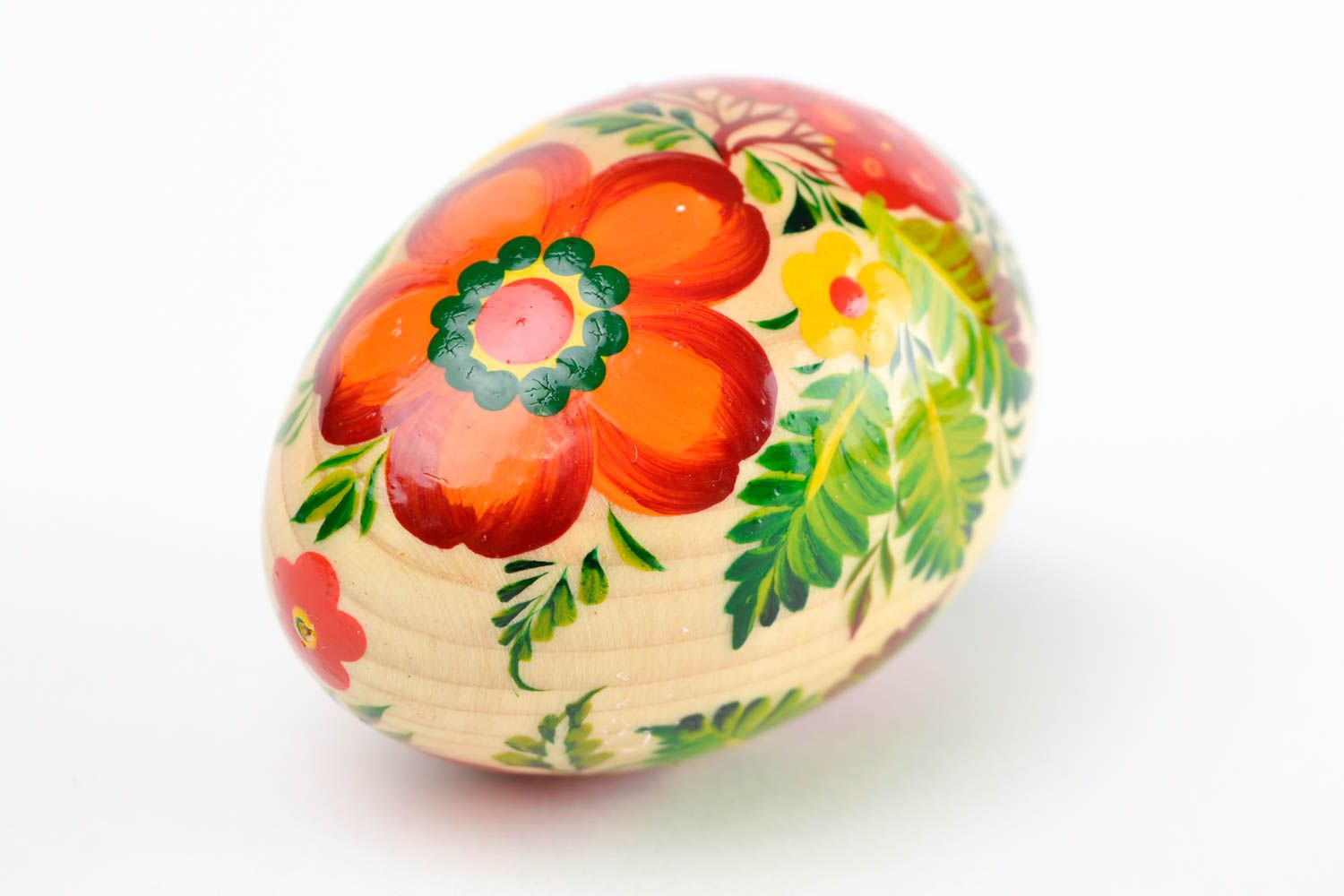 Huevo decorado artesanal de madera decoración para Pascua regalo original foto 4