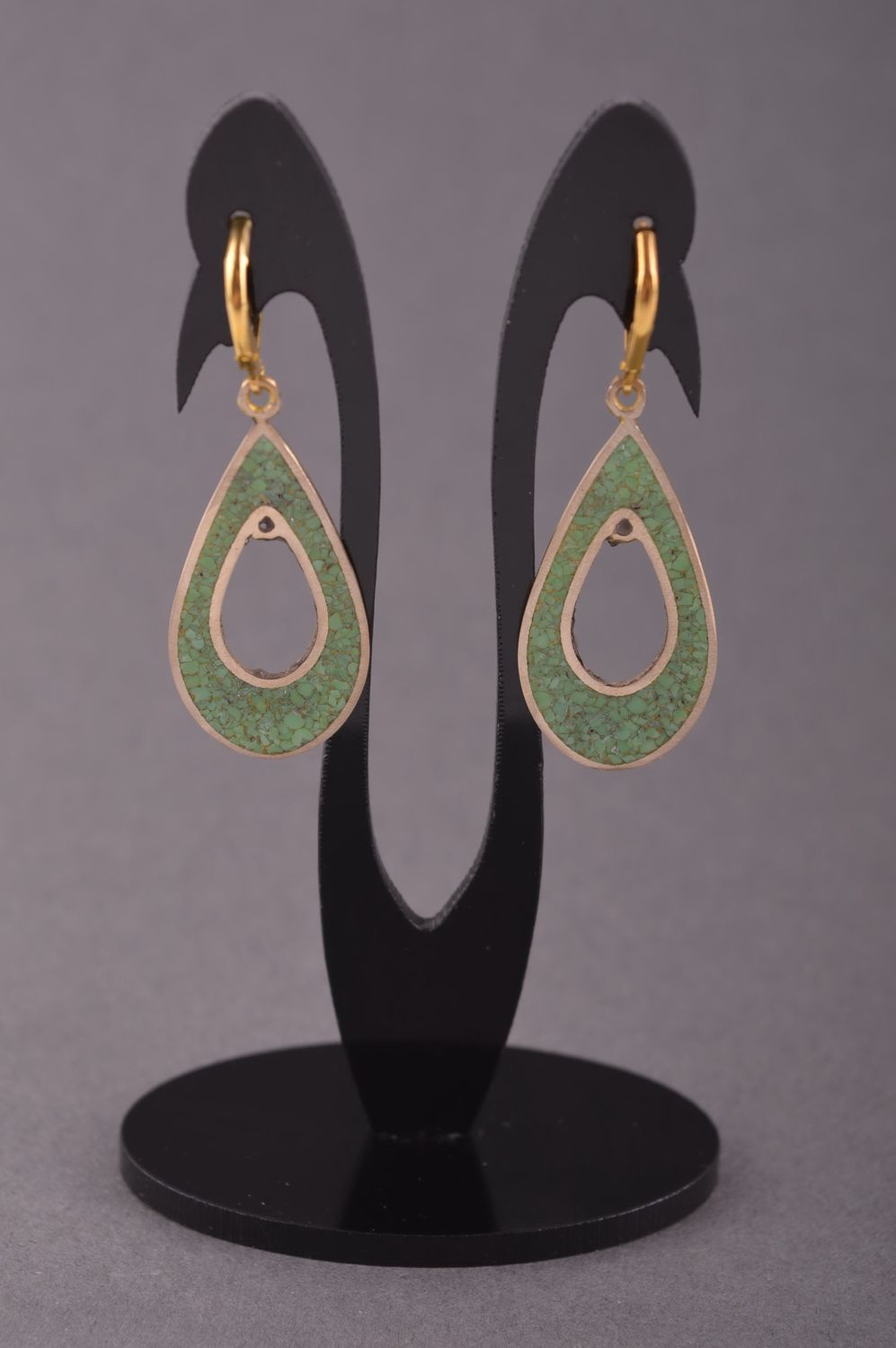 Stylish handmade metal earrings gemstone earrings fashion trends for girls photo 1