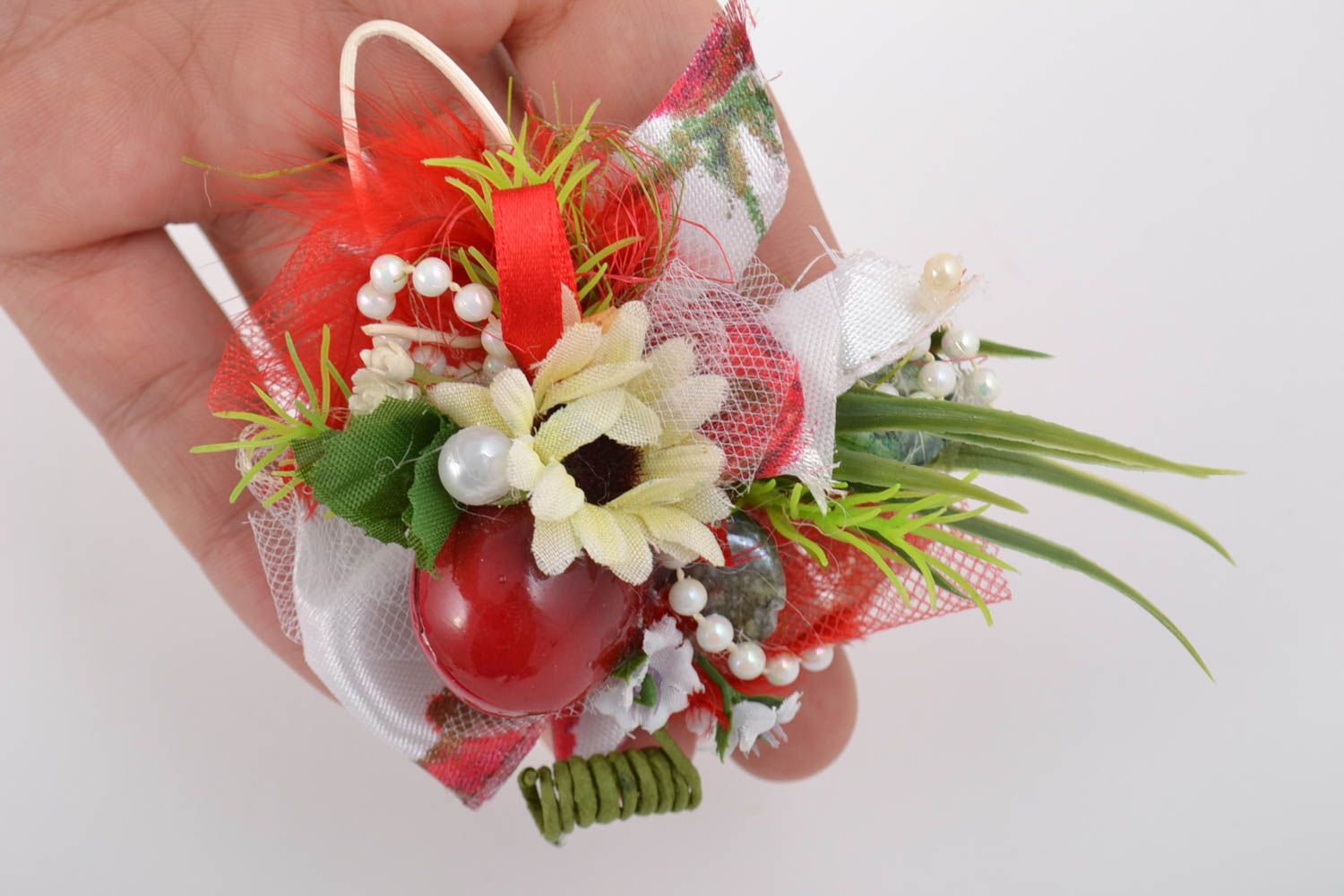 Flores decorativas para broches pinzas diademas hechas a mano  foto 3
