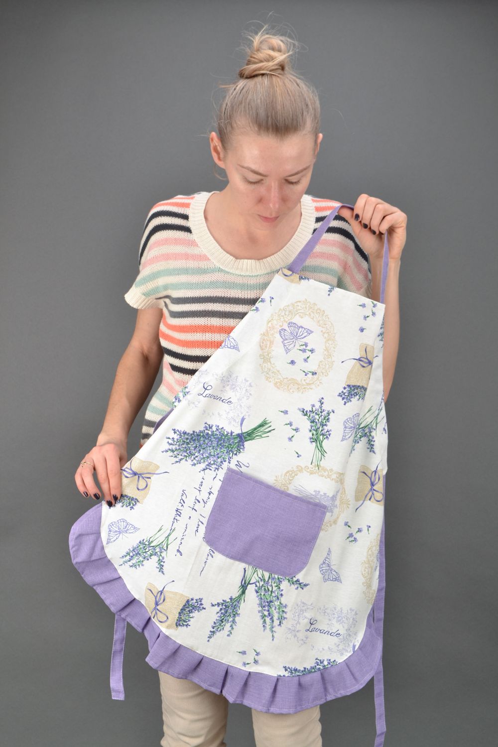 Beautiful unusual women's fabric apron photo 2