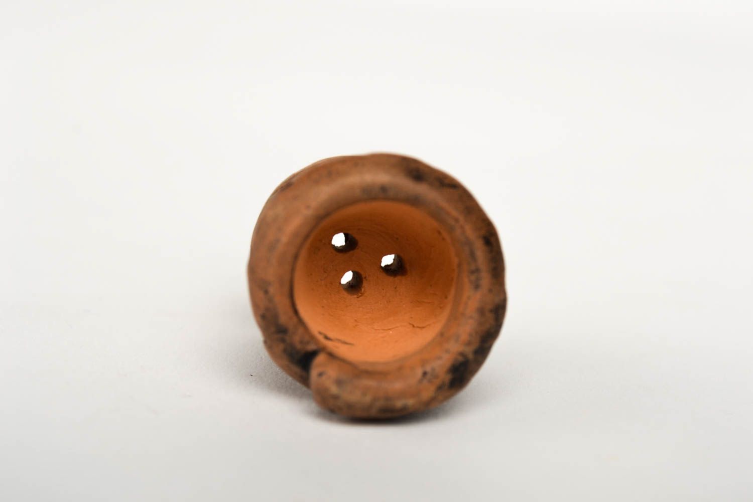 Handmade smoking bowl decorative clay thimble for hookah present for men photo 4