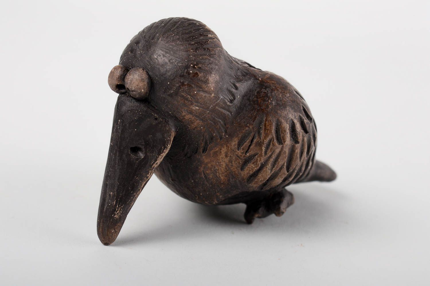 Silbato de barro pájaro hecho a mano souvenir original figura decorativa foto 3