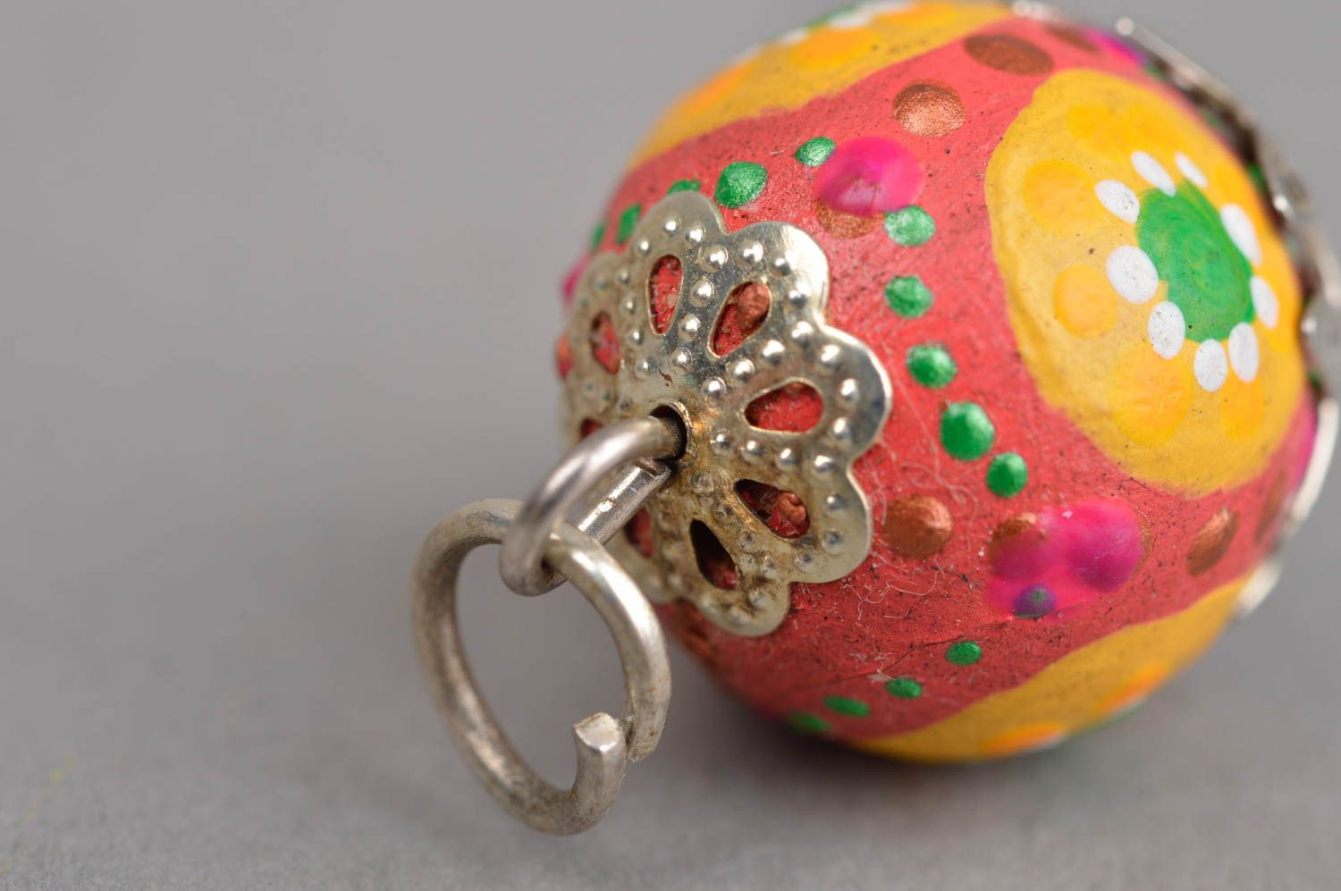 Colorful handmade wooden pendant artisan jewelry designs beautiful jewellery photo 4