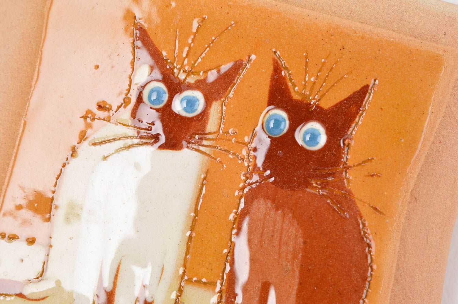 Magnet frigo fait main Aimant frigo Décoration cuisine Couple de chats cadeau photo 5