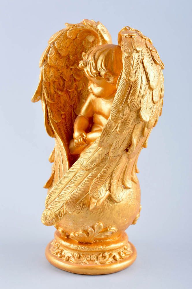 Statuette Ange en plâtre bronze fait main de créateur Décoration intérieure  photo 3