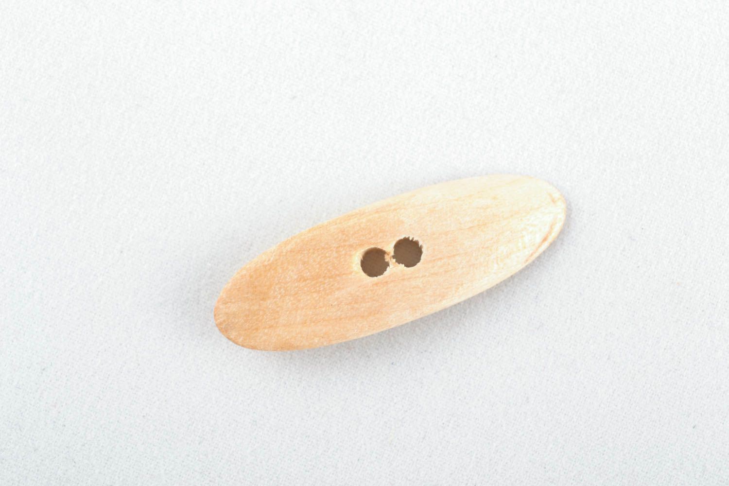 Set of long wooden buttons photo 3