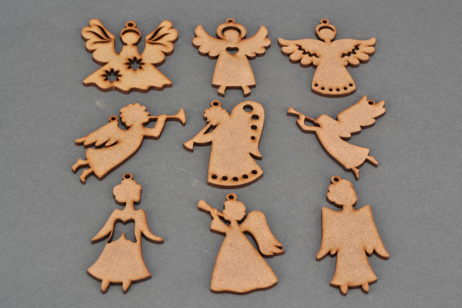 DIY wooden craft shapes of angels for decor photo 4
