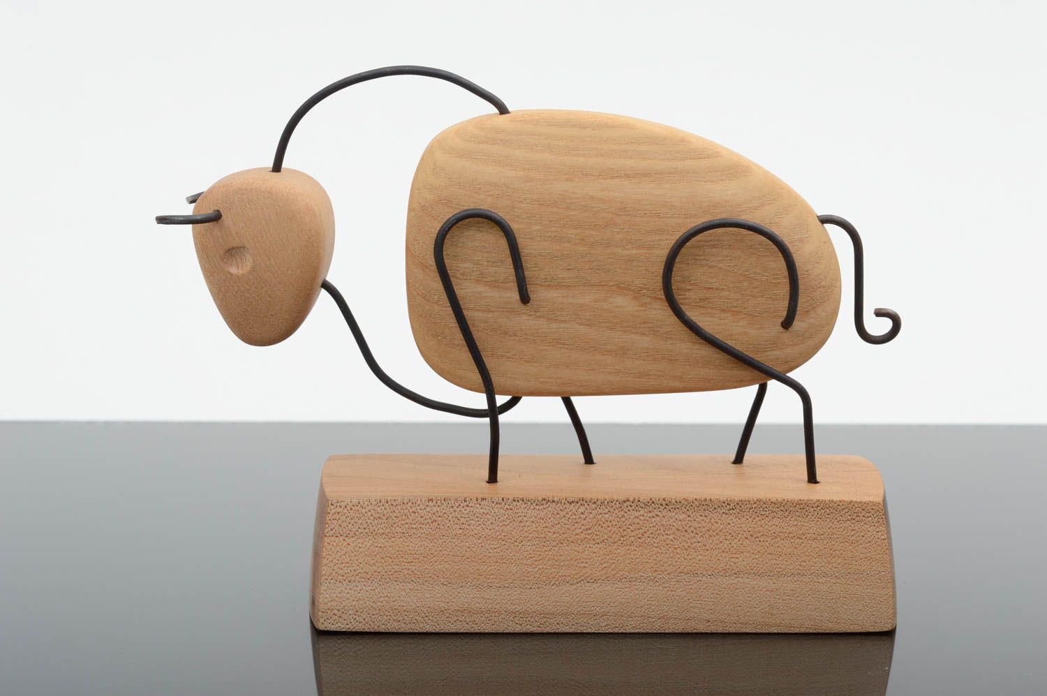 Handmade Tier Figur Holz Dekoration Designer Geschenk Deko Idee Haus originell foto 1