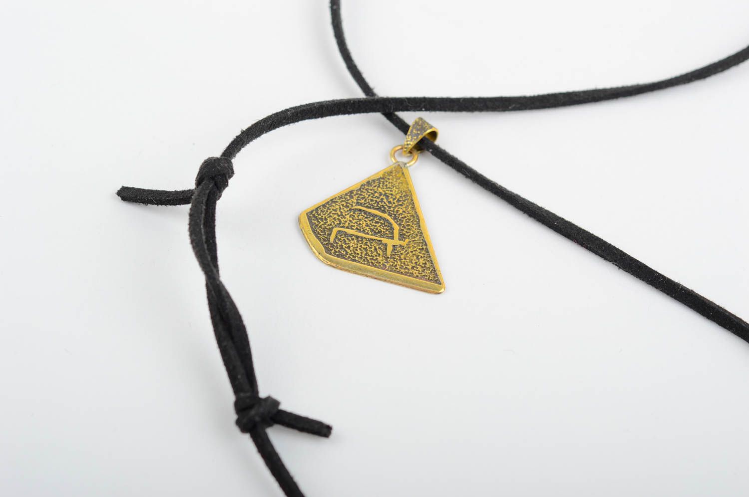 Handmade pendant unusual accessory brass jewelry unusual pendant gift for her photo 5