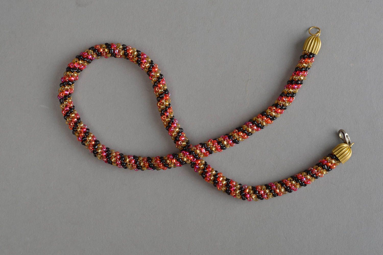 Unusual homemade beaded cord necklace evening necklace designs gifts for her photo 3