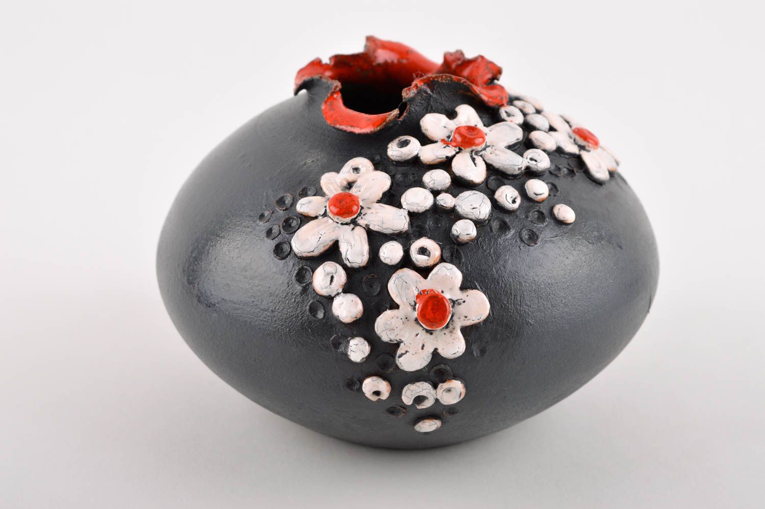 Ваза для декора ручной работы красивая ваза глиняная авторский декор для дома фото 2