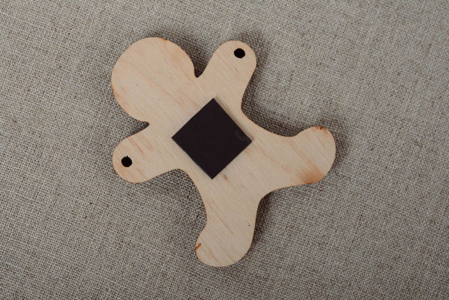 Roh Figur für Magnet aus Holz Knuspermännchen foto 2