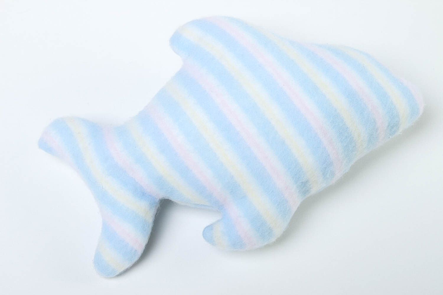 Игрушка из ткани рыбка игрушка ручной работы мягкая игрушка полосатая голубая фото 1