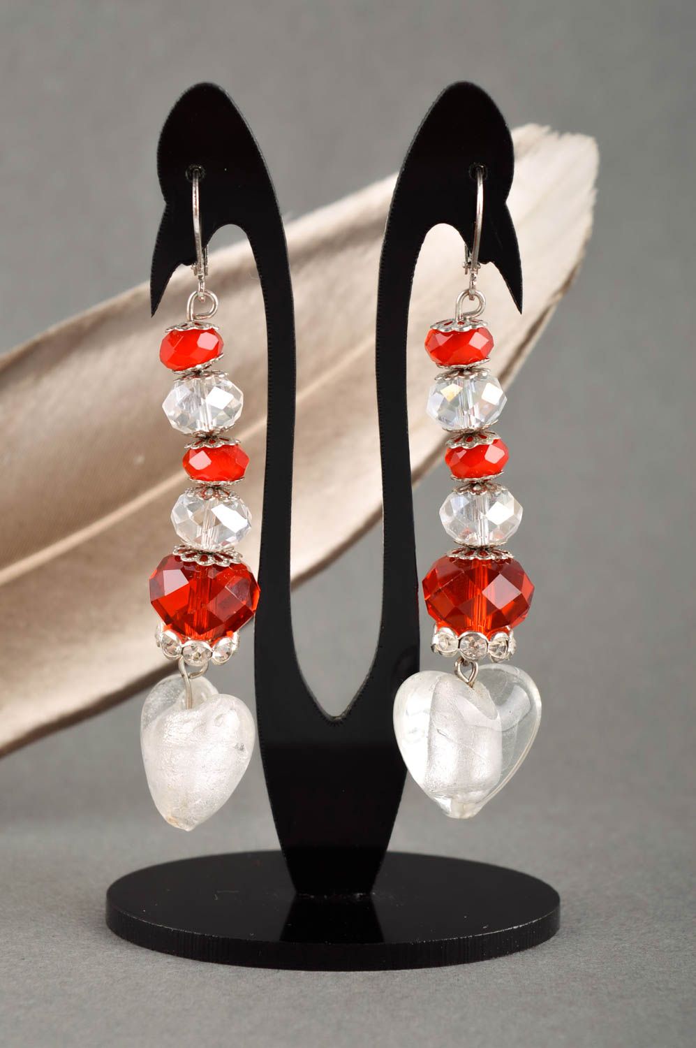 Handmade earrings beaded dangling earrings fashion jewelry gifts for girlfriend photo 1