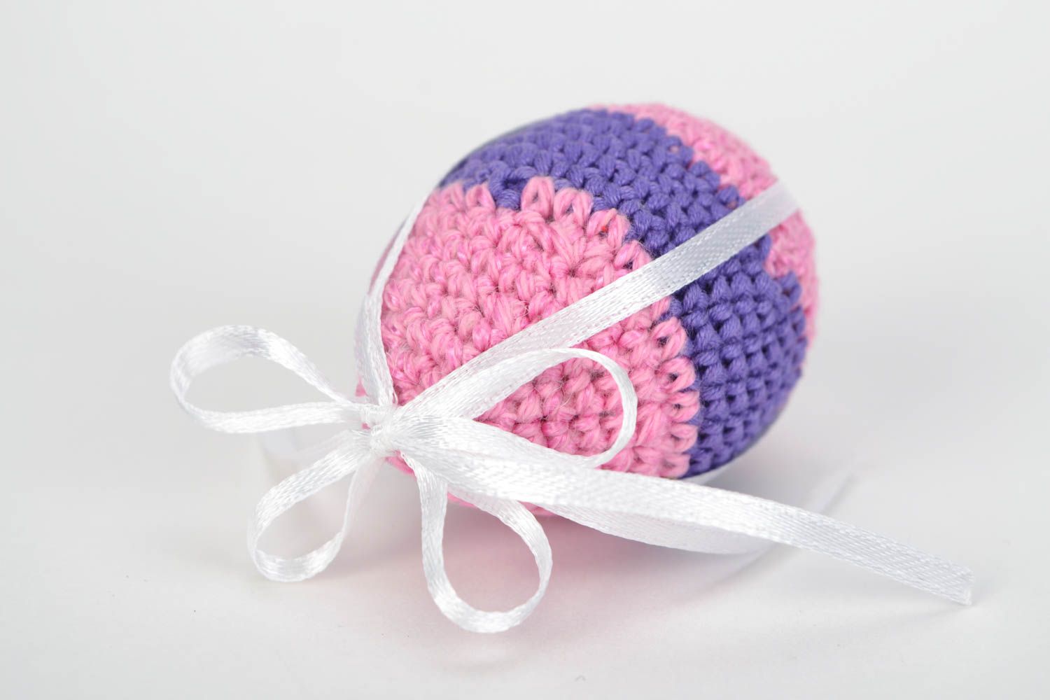 Handmade designer crochet soft Easter egg for home decor photo 5