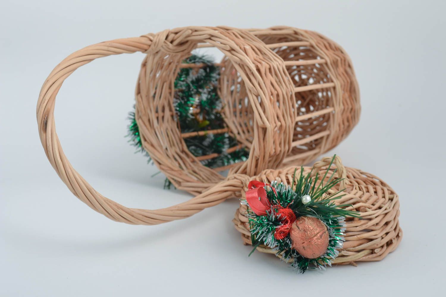 Unusual handmade woven basket Easter basket ideas designer accessories photo 4